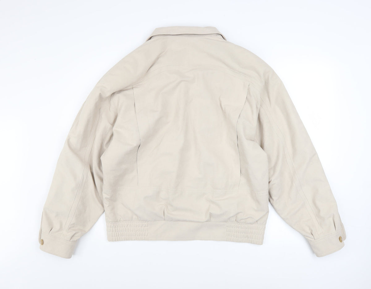 Mens UK Size 40 Austin Reed Beige Bomber Jacket