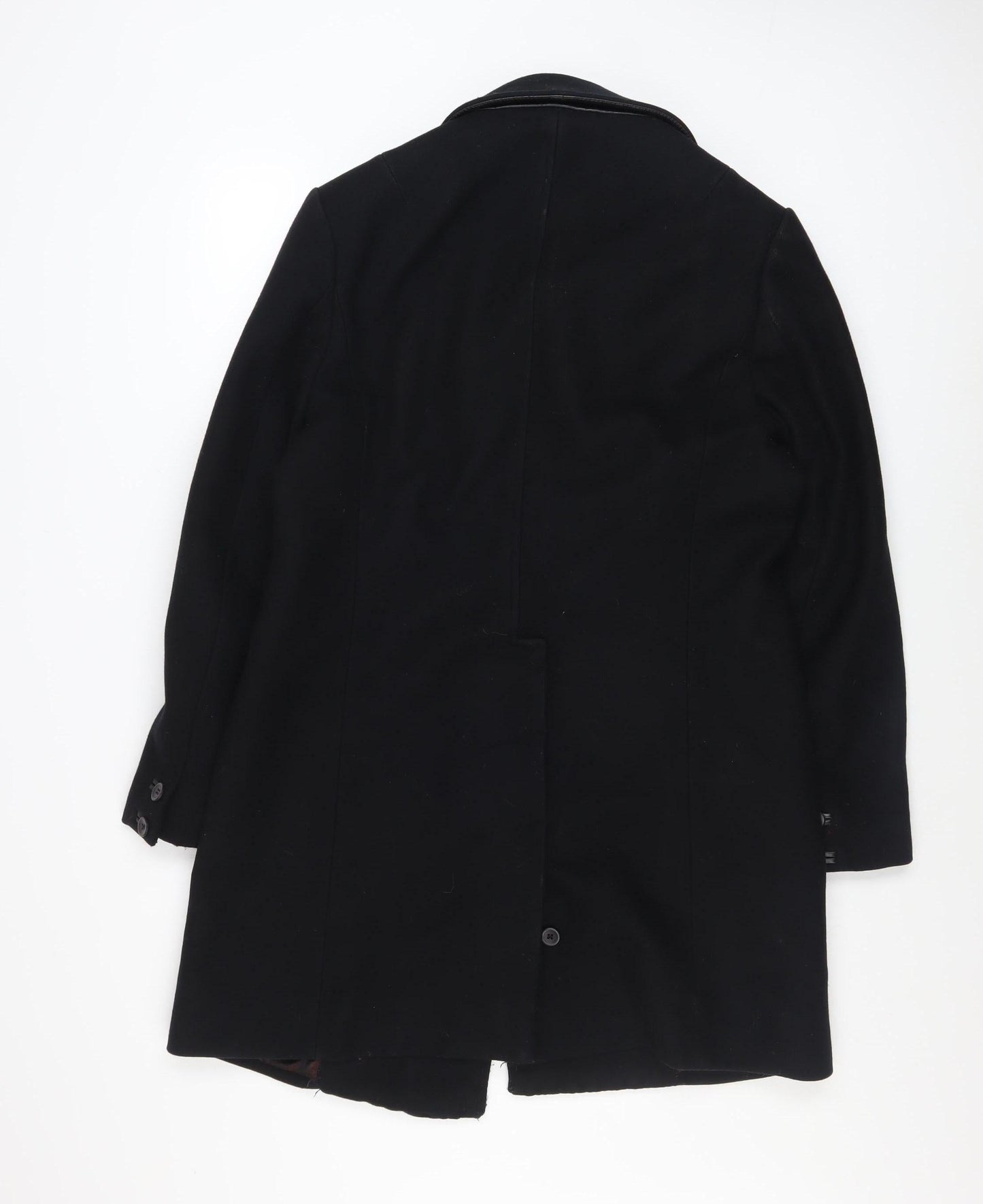 Mens UK Size M Zara Black Overcoat