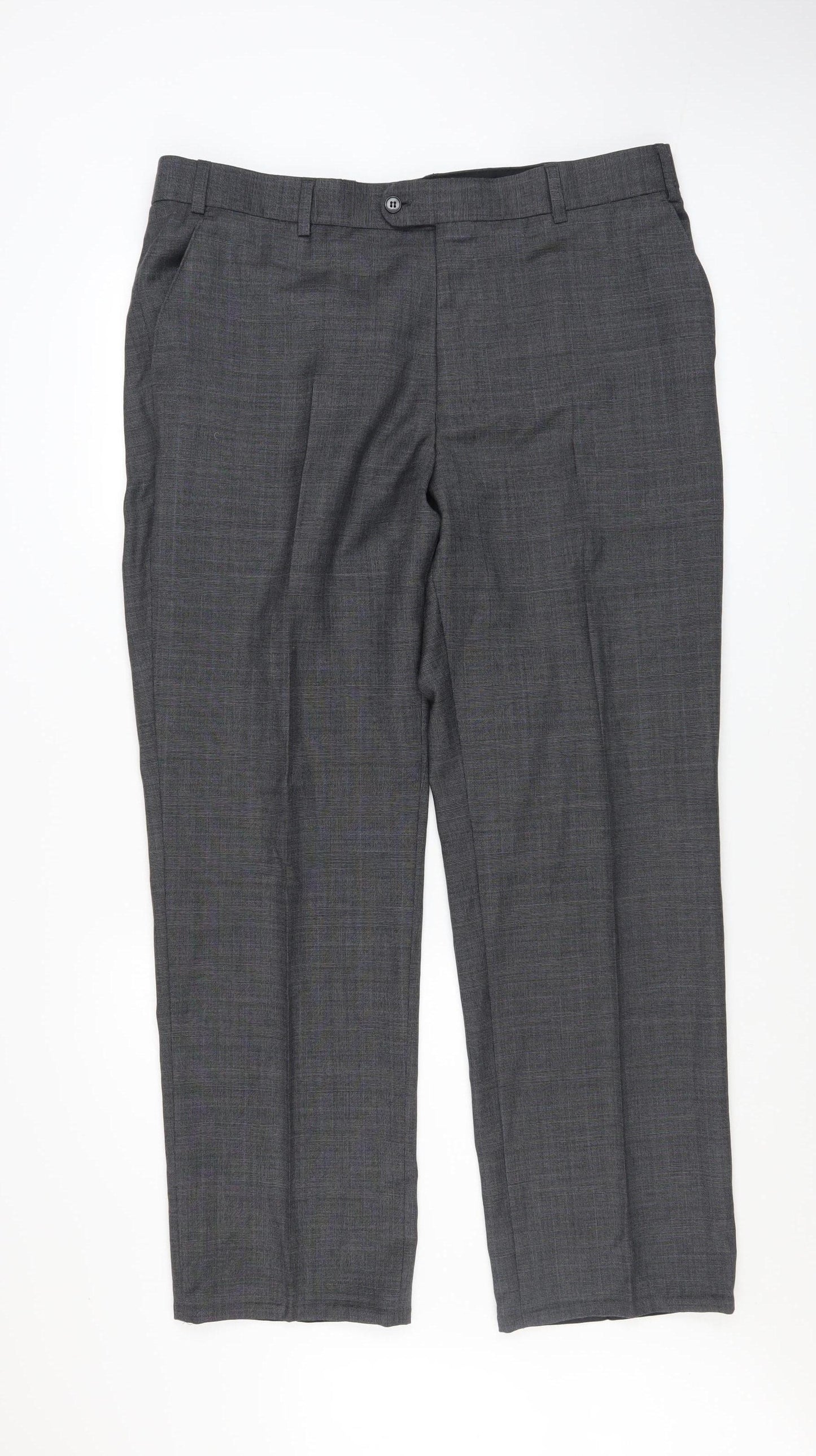 Mens UK Size 38 in Karl Jackson Regular Fit Dress Pants Grey Trousers