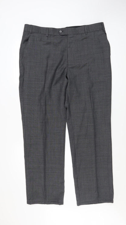 Mens UK Size 38 in Karl Jackson Regular Fit Dress Pants Grey Trousers