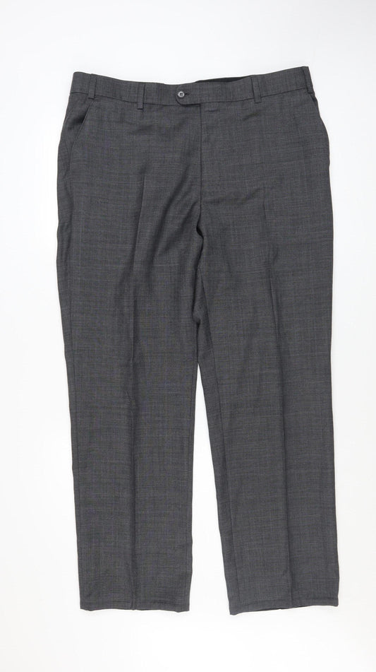 Mens UK Size 38 in Karl Jackson Regular Fit Dress Pants Grey Trousers