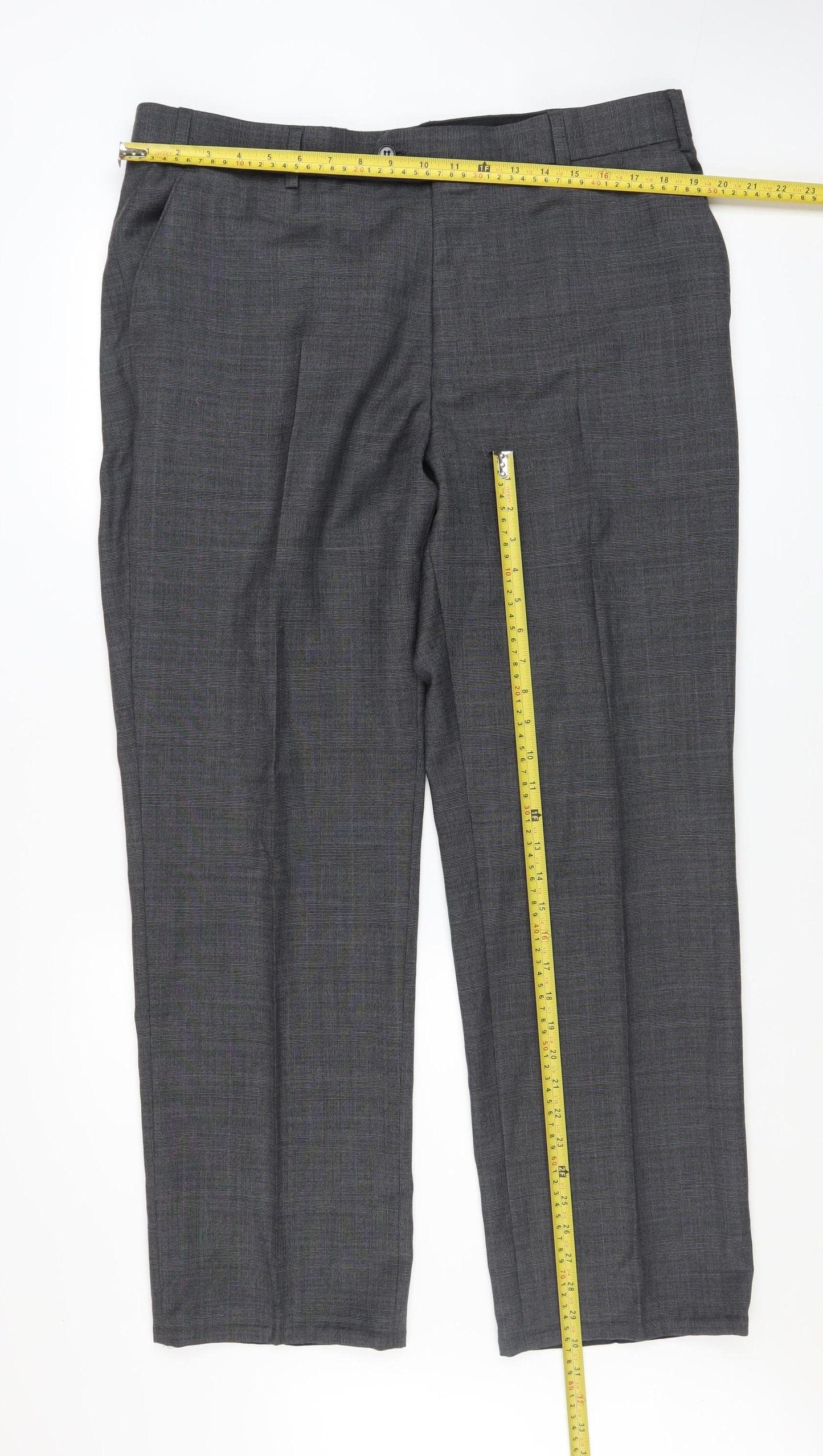 Mens UK Size 38 in Karl Jackson Regular Fit Dress Pants Grey Trousers