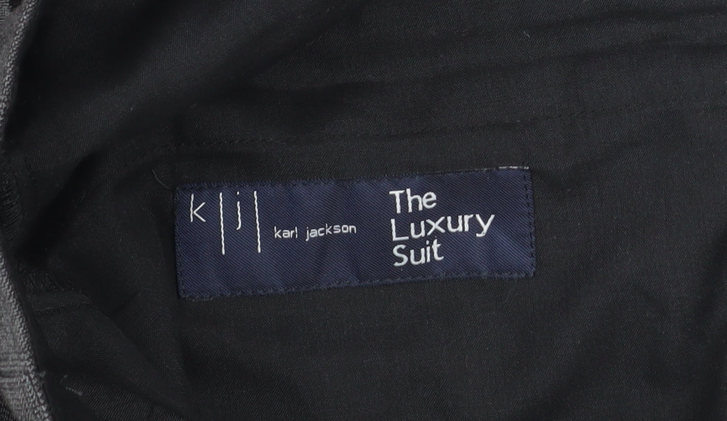 Mens UK Size 38 in Karl Jackson Regular Fit Dress Pants Grey Trousers