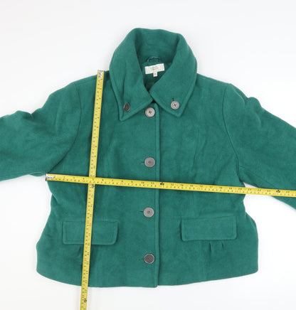 Womens UK Size 18 Marks and Spencer Green Overcoat