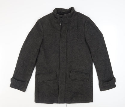 Mens UK Size S F&F Grey Overcoat