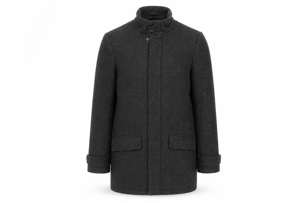 Mens UK Size S F&F Grey Overcoat