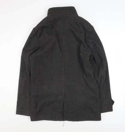 Mens UK Size S F&F Grey Overcoat