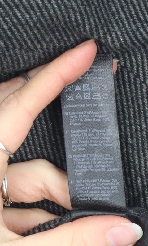 Mens UK Size S F&F Grey Overcoat
