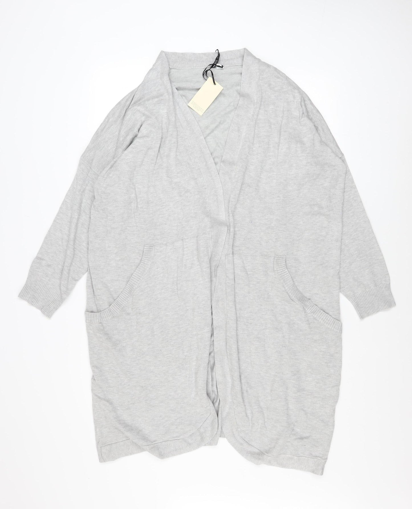 Womens UK Size 24/26 Capsule Grey Cardigan Jumper