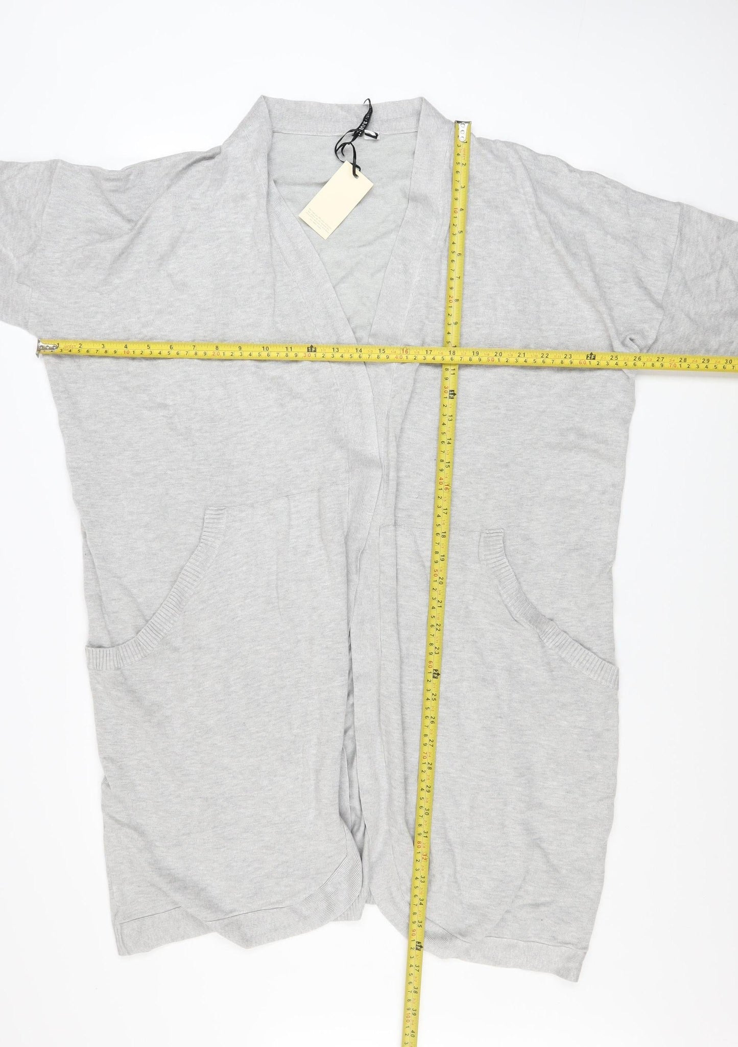 Womens UK Size 24/26 Capsule Grey Cardigan Jumper