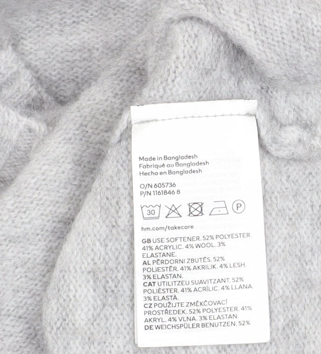 Womens UK Size S H&M Grey Pullover Jumper