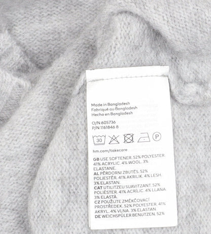 Womens UK Size S H&M Grey Pullover Jumper