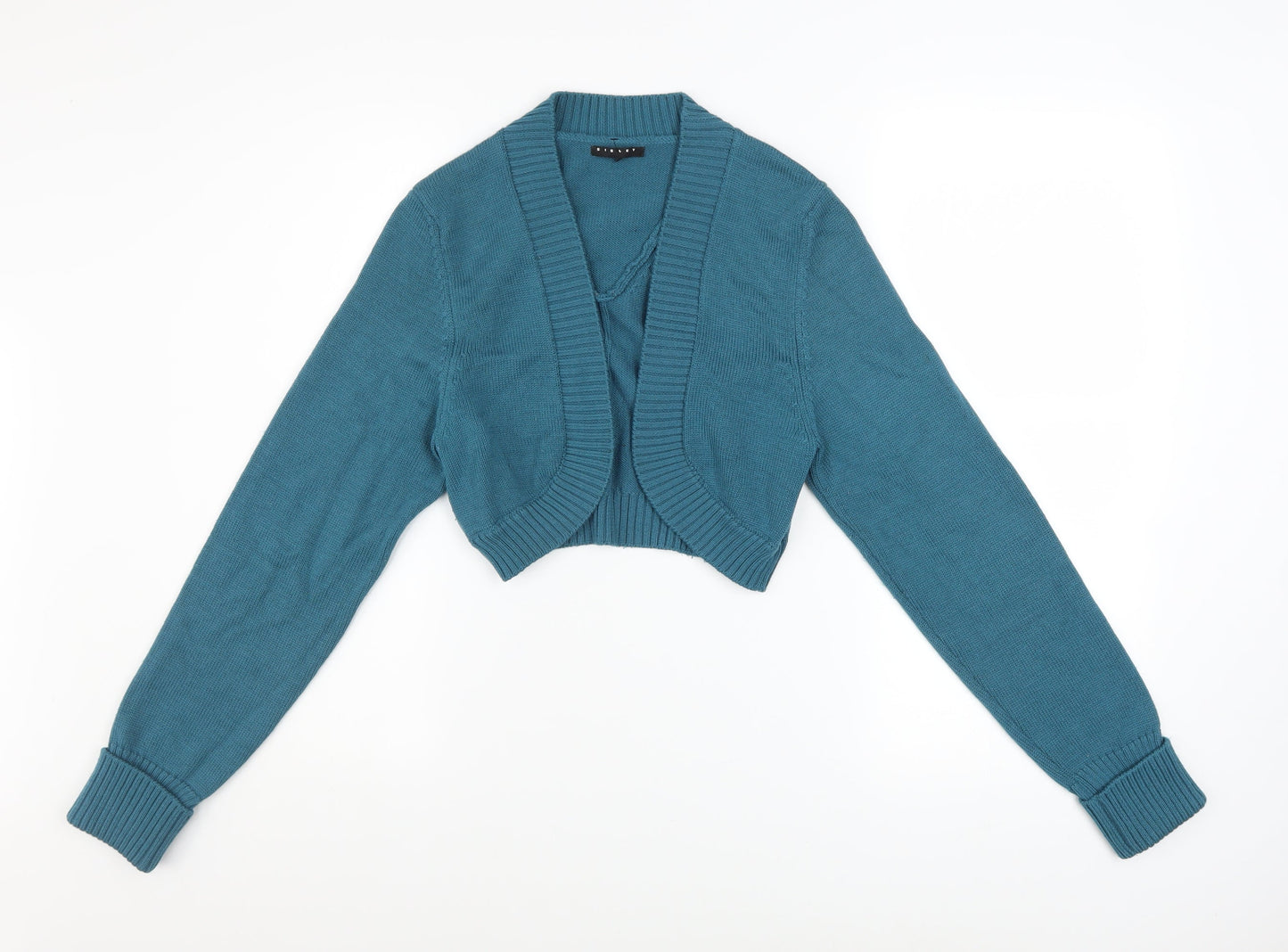 Womens UK Size L Sisley Blue Cardigan Jumper