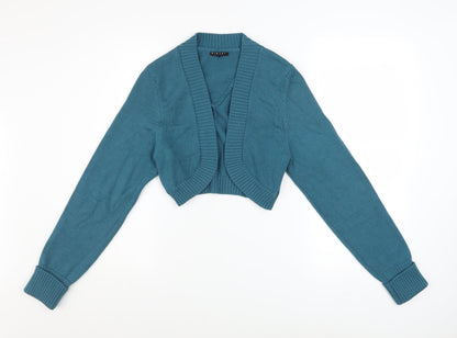 Womens UK Size L Sisley Blue Cardigan Jumper