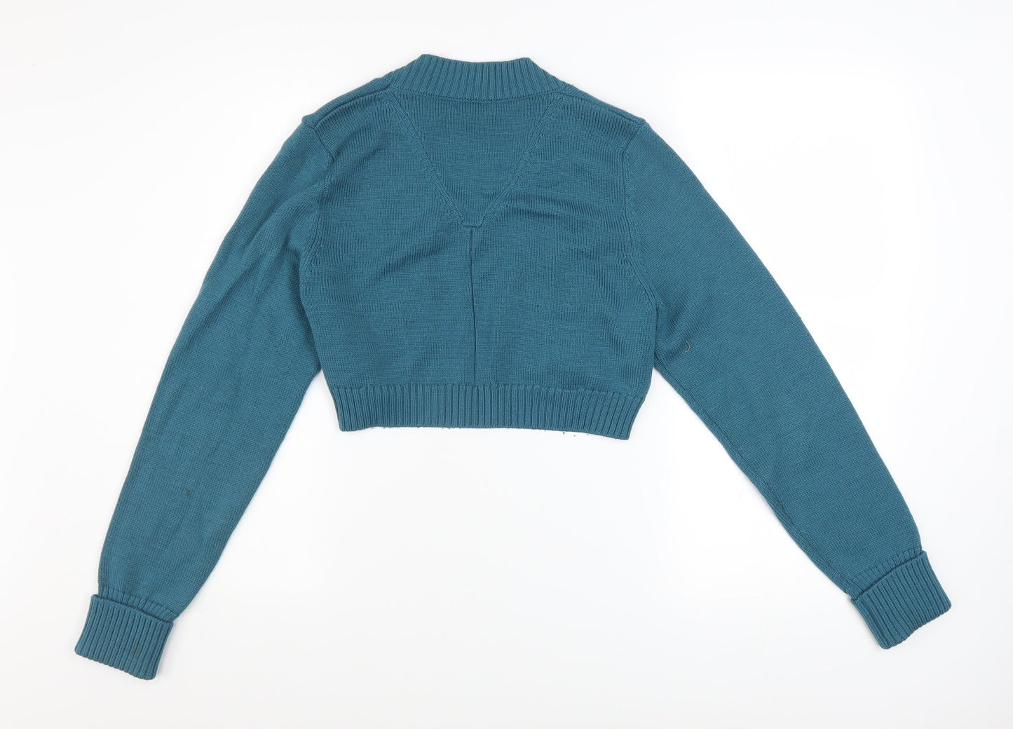 Womens UK Size L Sisley Blue Cardigan Jumper