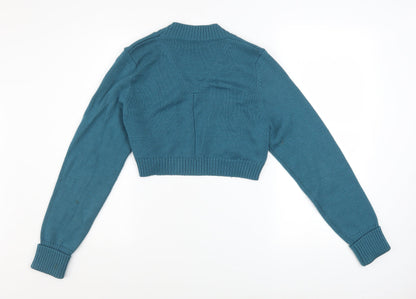Womens UK Size L Sisley Blue Cardigan Jumper