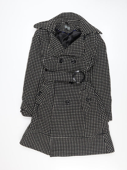 Womens UK Size 12 Et Vous Black Trench Coat