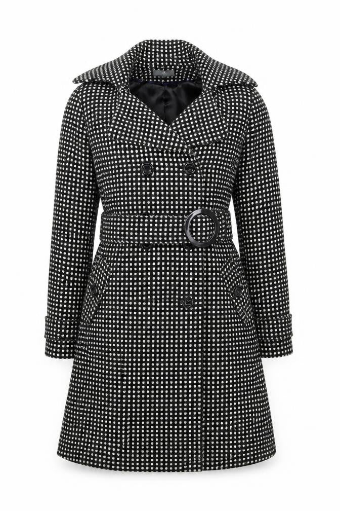 Womens UK Size 12 Et Vous Black Trench Coat