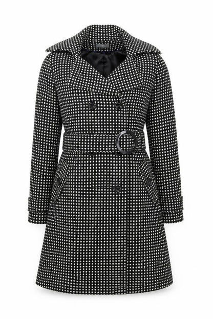 Womens UK Size 12 Et Vous Black Trench Coat