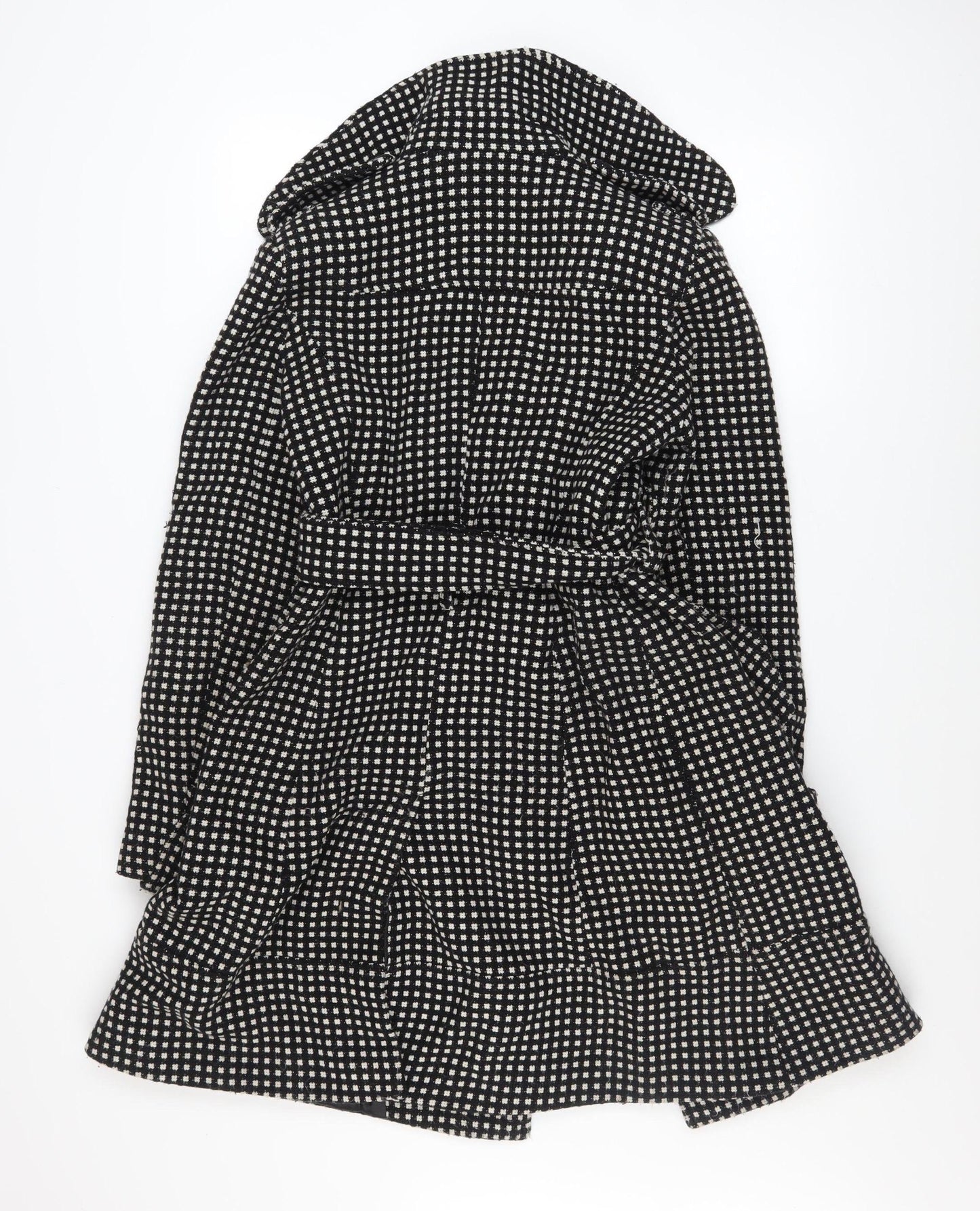 Womens UK Size 12 Et Vous Black Trench Coat