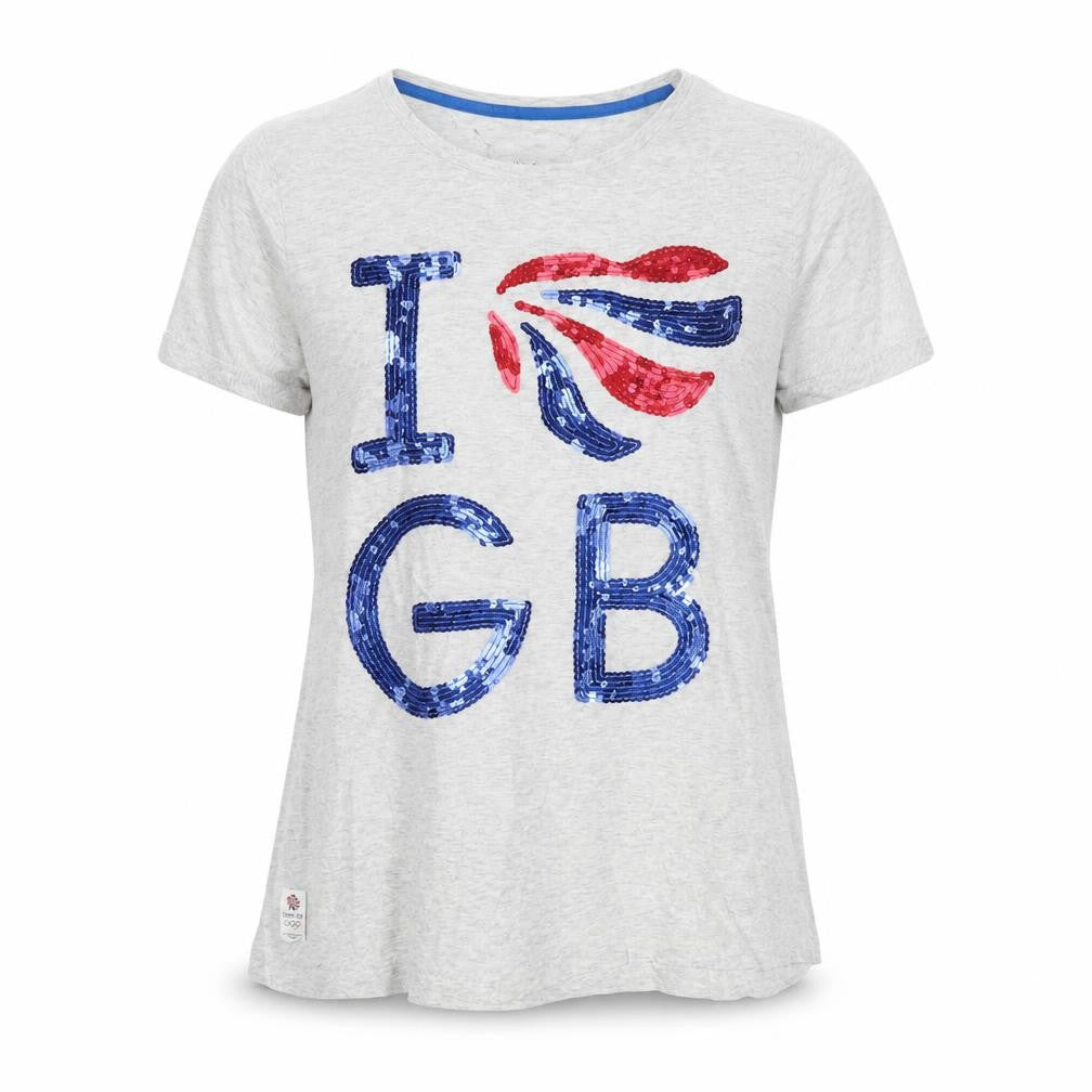 Next Women’s Grey Team GB Sequin T-Shirt Size 20