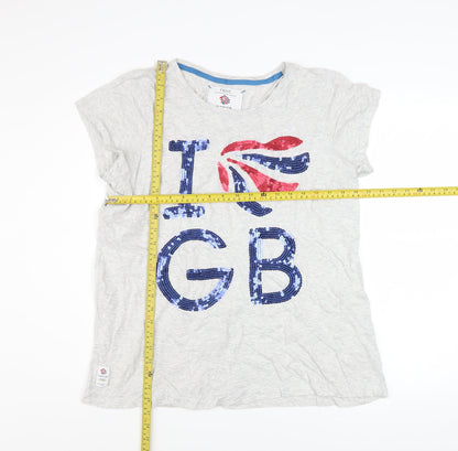 Next Women’s Grey Team GB Sequin T-Shirt Size 20