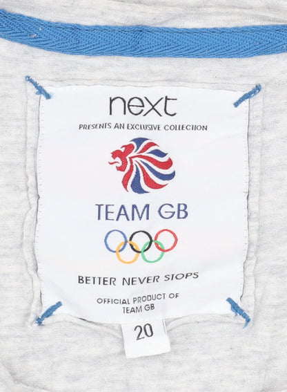 Next Women’s Grey Team GB Sequin T-Shirt Size 20