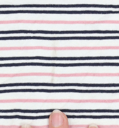 The Stronghold Men’s Multicoloured Striped Cotton Crew Neck T-Shirt M