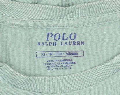 Boys UK Size XS Ralph Lauren Green Basic T-Shirt