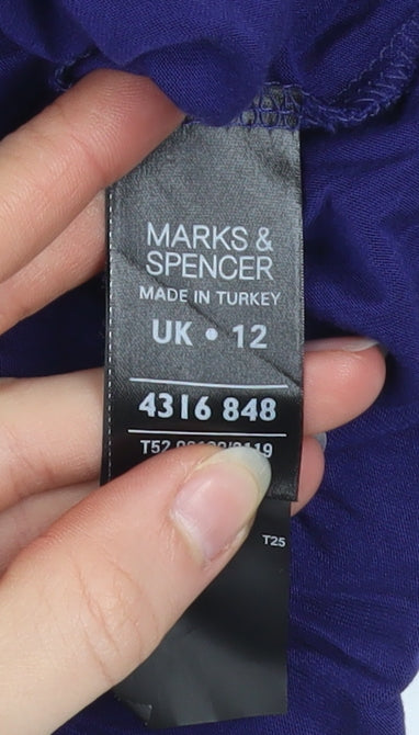 Womens UK Size 12 Marks and Spencer Purple Camisole Tank