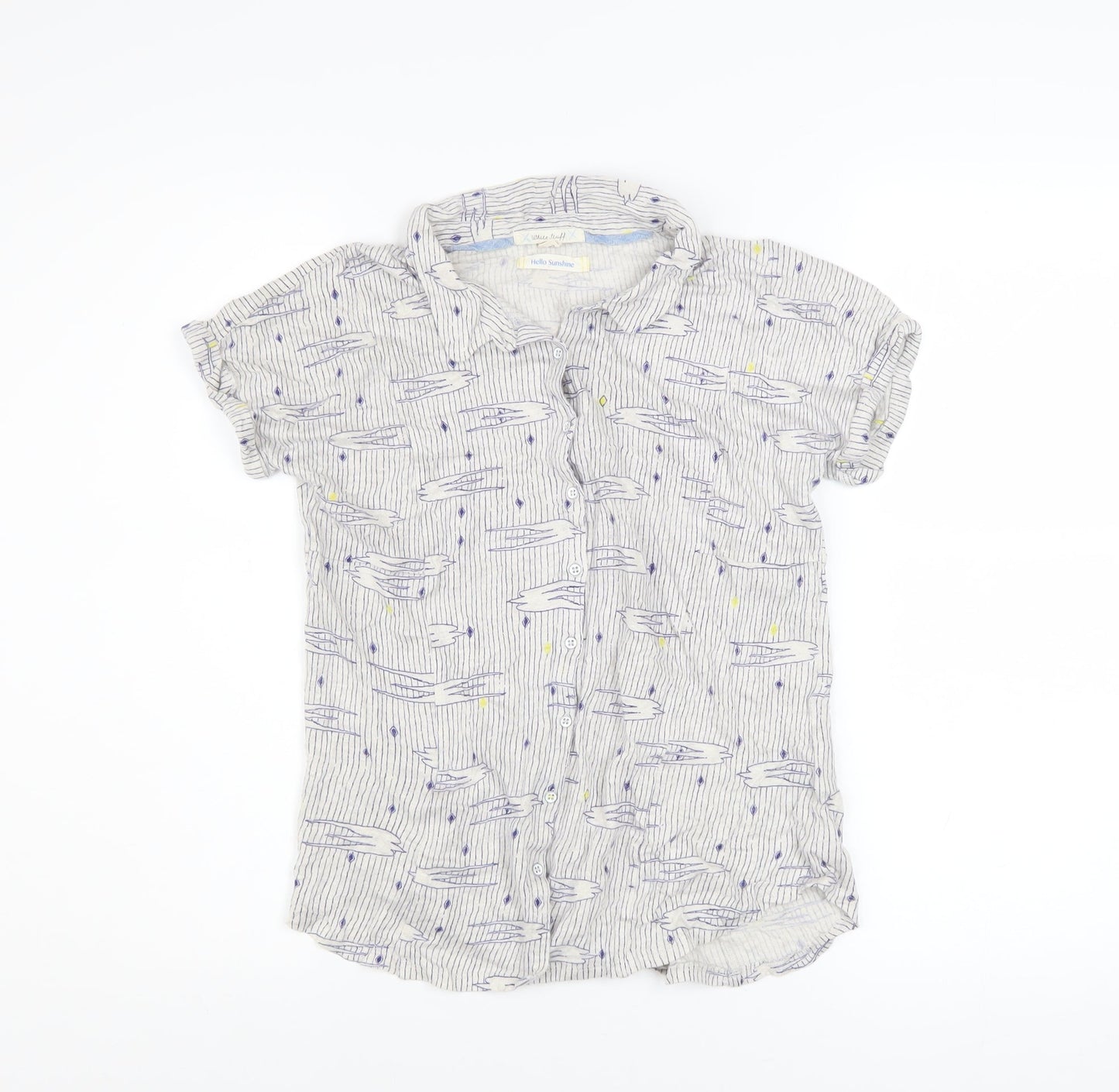 Womens UK Size 10 White Stuff Blue Casual Button-Up