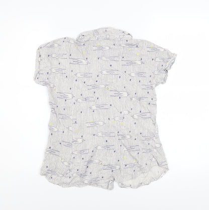 Womens UK Size 10 White Stuff Blue Casual Button-Up