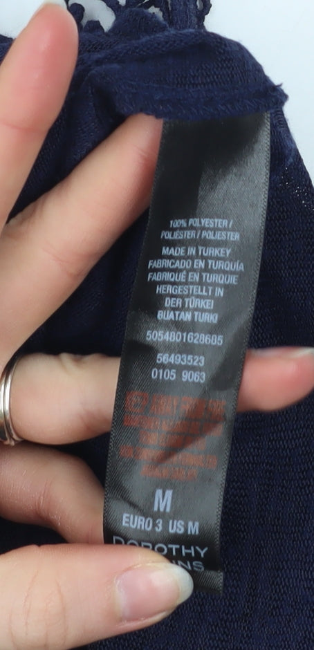 Womens UK Size M Dorothy Perkins Blue Cardigan Jumper