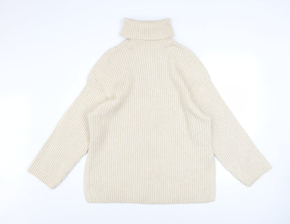Womens UK Size S H&M Beige Pullover Jumper