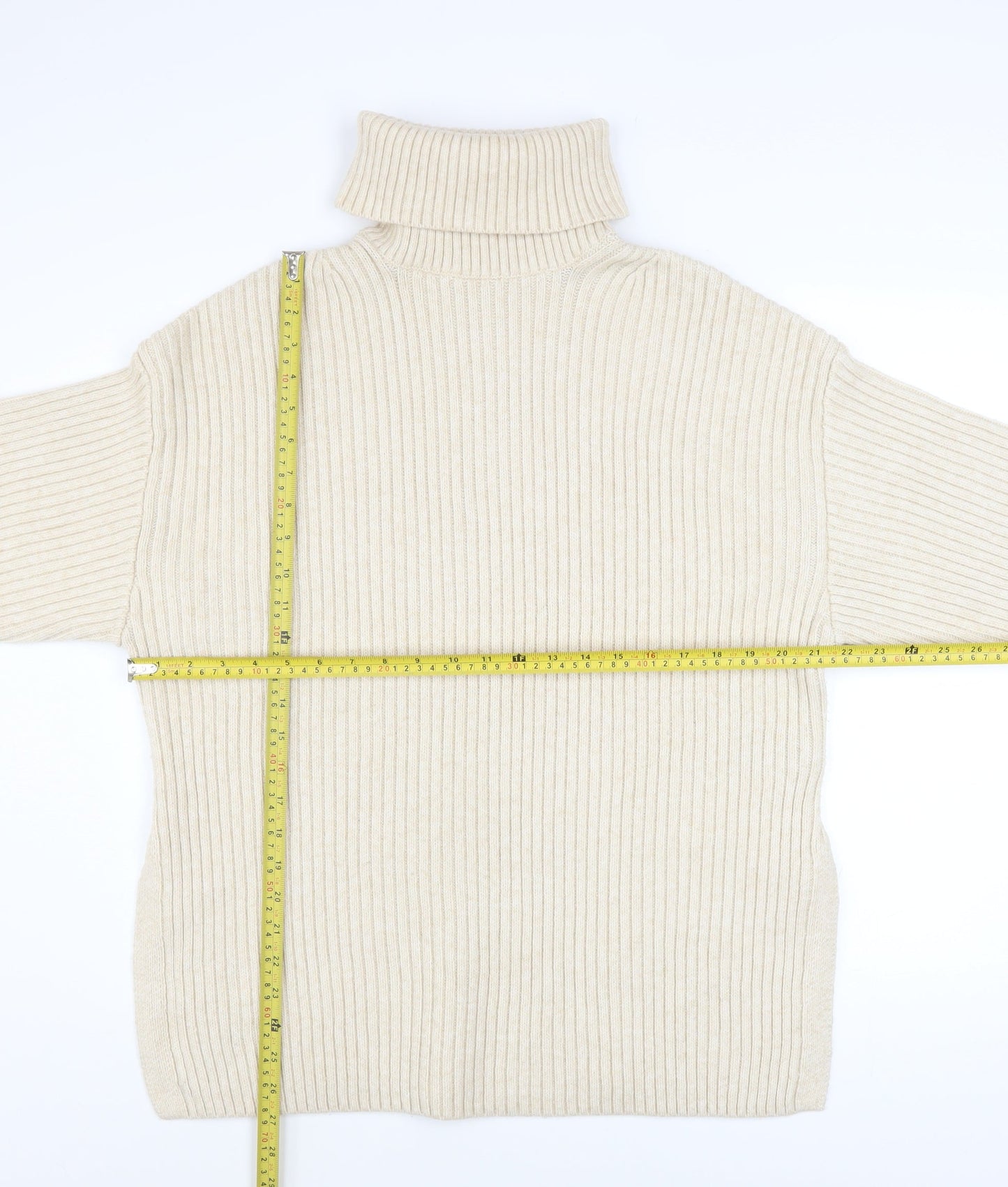 Womens UK Size S H&M Beige Pullover Jumper