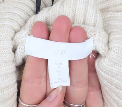 Womens UK Size S H&M Beige Pullover Jumper