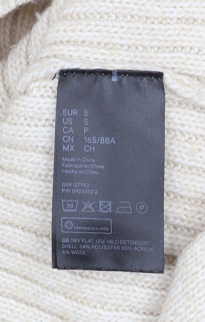 Womens UK Size S H&M Beige Pullover Jumper