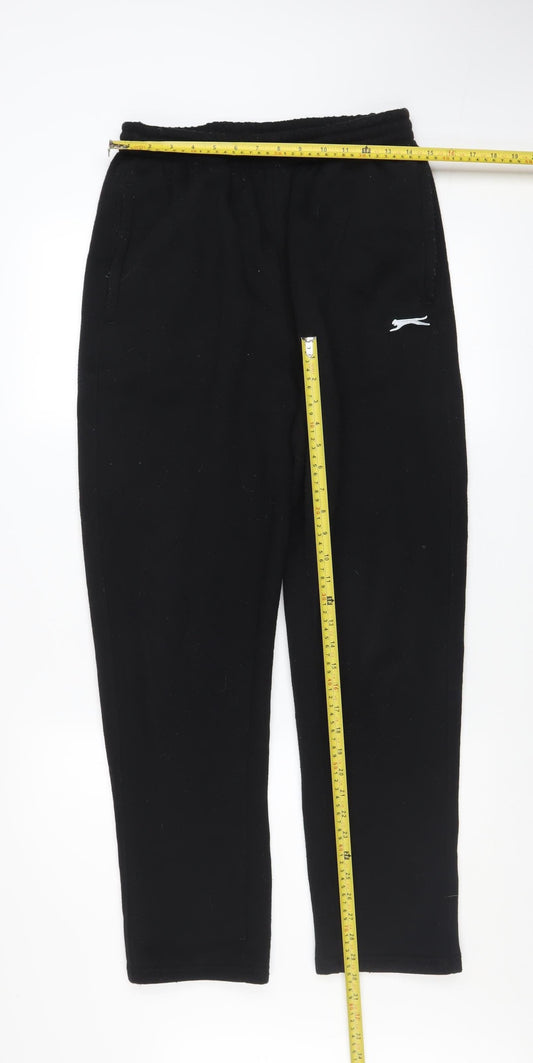 Mens UK Size M Slazenger Regular Fit Sweatpants Black Trousers