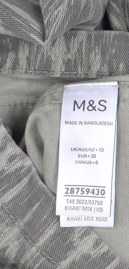 Womens UK Size 10 Marks and Spencer Green Military Jacket