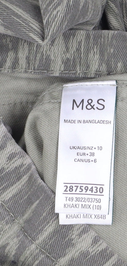 Womens UK Size 10 Marks and Spencer Green Military Jacket