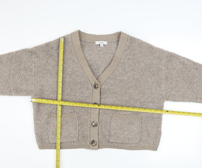 Womens UK Size L Marks and Spencer Beige Cardigan Jumper