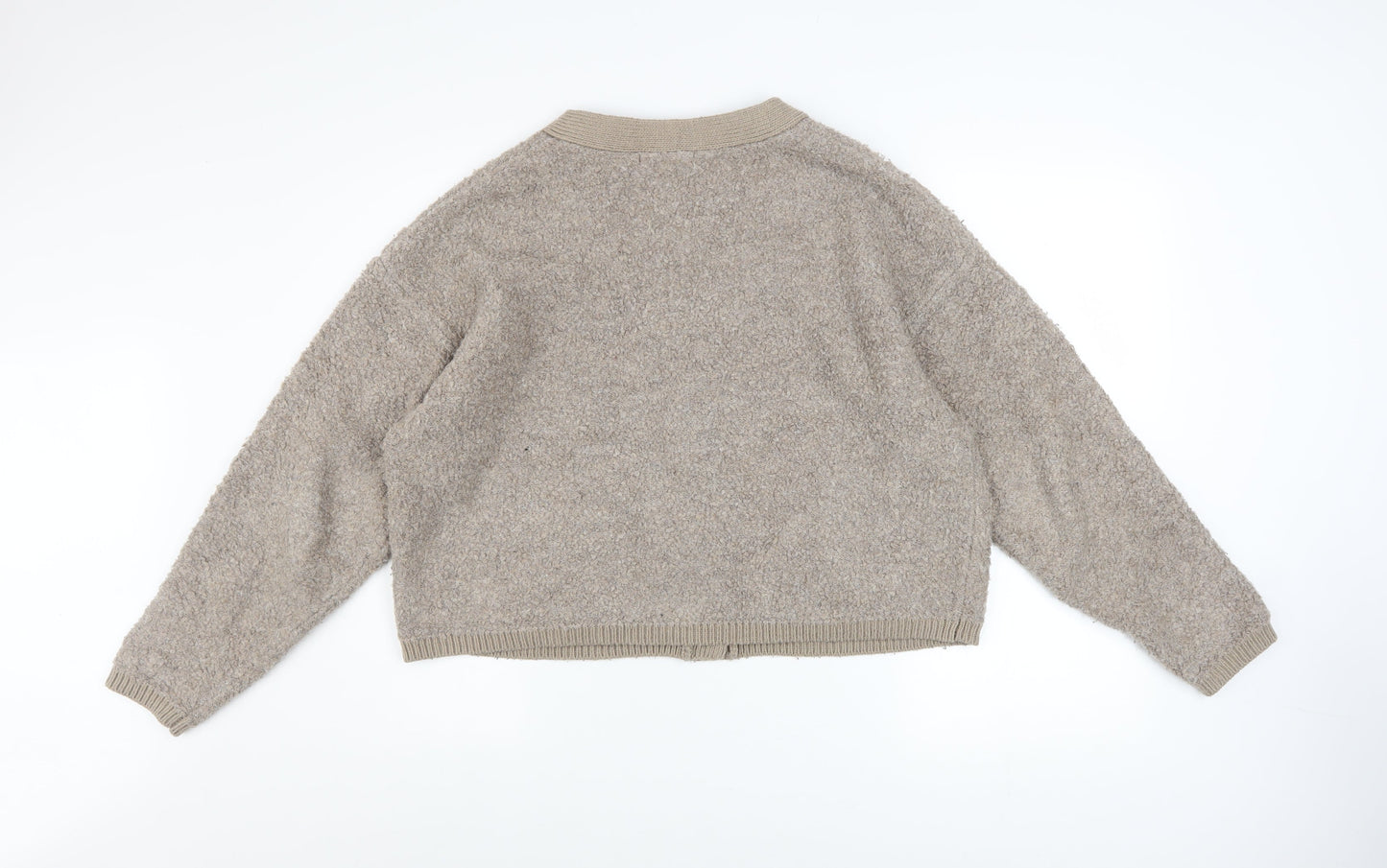 Womens UK Size L Marks and Spencer Beige Cardigan Jumper