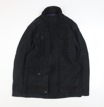 Mens UK Size S Easy Black Military Jacket