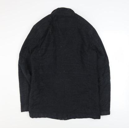 Mens UK Size S Easy Black Military Jacket