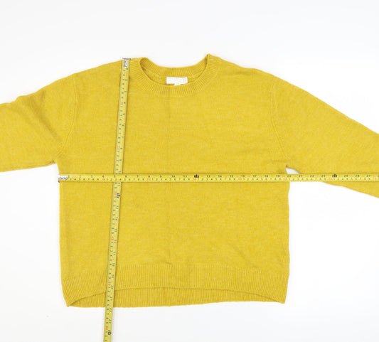 Womens UK Size S H&M Yellow Pullover Jumper