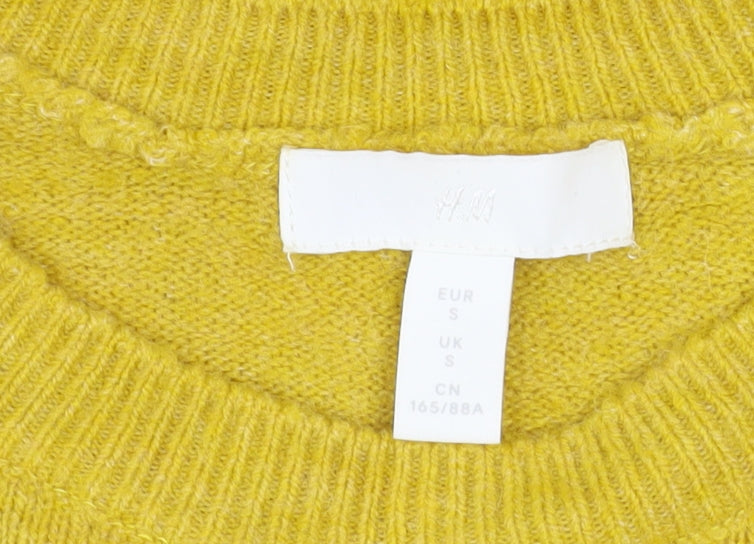 Womens UK Size S H&M Yellow Pullover Jumper
