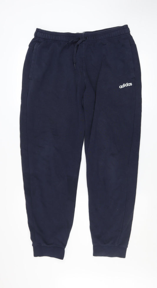 Mens UK Size L adidas Regular Fit Jogger Blue Trousers