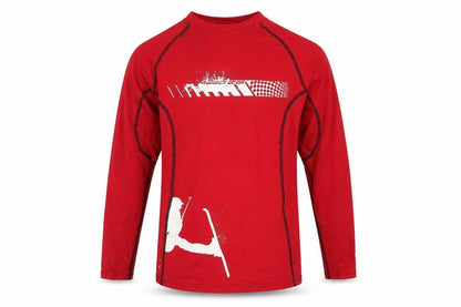 Mens UK Size M DECATHLON Red SkiingWinterSnow Sports T-Shirt
