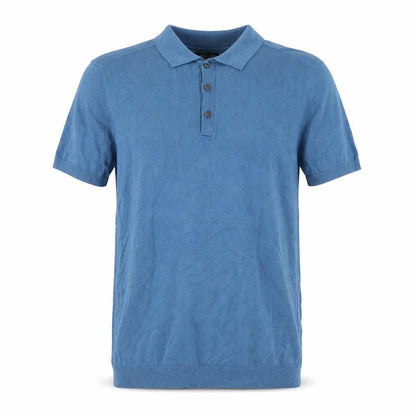 Zara Man Blue Short Sleeve Polo Shirt Men's Size S Viscose Knit Top