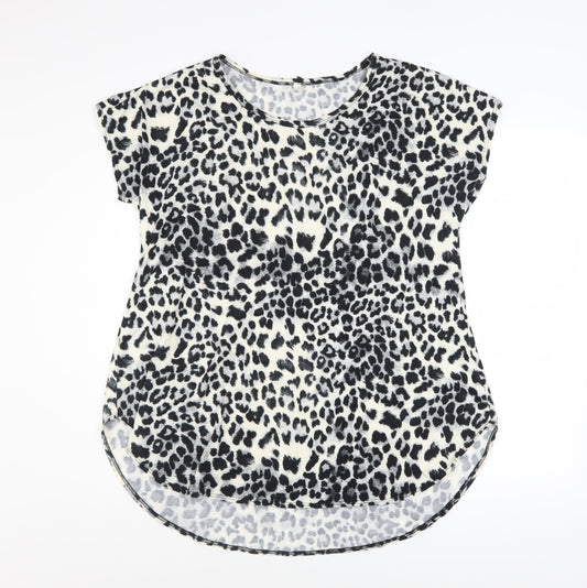 Womens UK Size L Cool Melon Black Basic T-Shirt